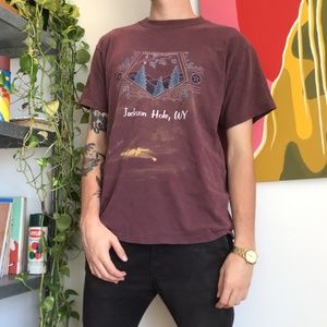 VTG Jackson Hole Wyoming Distressed Graphic TShirt